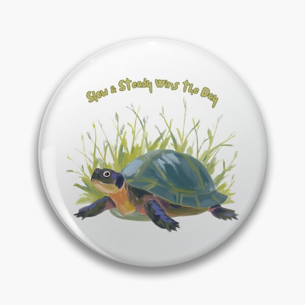 Item preview, Slow & Steady Wins the Day – Calm Turtle Art designed and sold by Pixel--Threads.