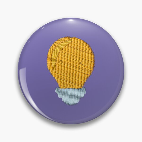 Item preview, Creative idea light bulb, embroidery effect designed and sold by Nubesss.