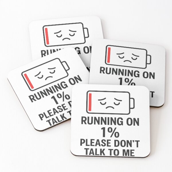 Item preview, "Low Battery Mood – Funny Exhaustion Quote" designed and sold by Chahika Designs.
