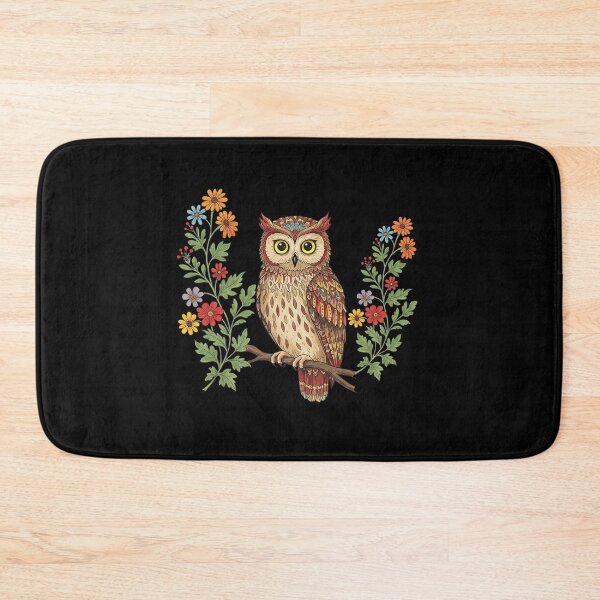 Item preview, Owl Perched in Floral Wreath designed and sold by TeeARTHY.