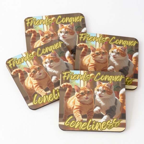 Item preview, Friends Conquer Feline Loneliness designed and sold by Lyonsse.