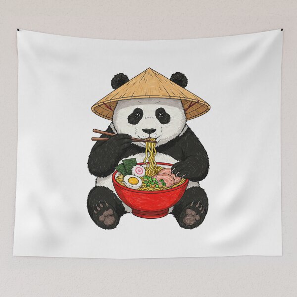 Item preview, Panda Eating Ramen Noodle Bowl designed and sold by TeeARTHY.