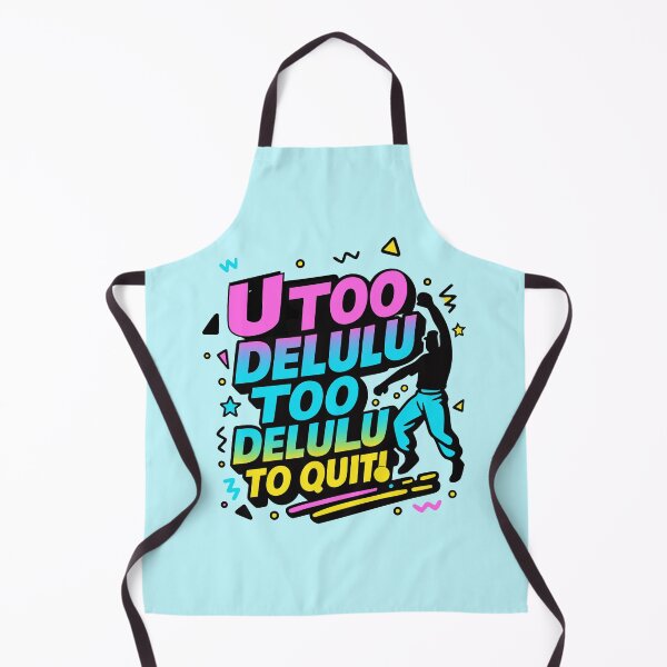 Item preview, Too Delulu To Quit – 90s Neon Hip-Hop Motivational Design designed and sold by XenoFinalDawn Shop.