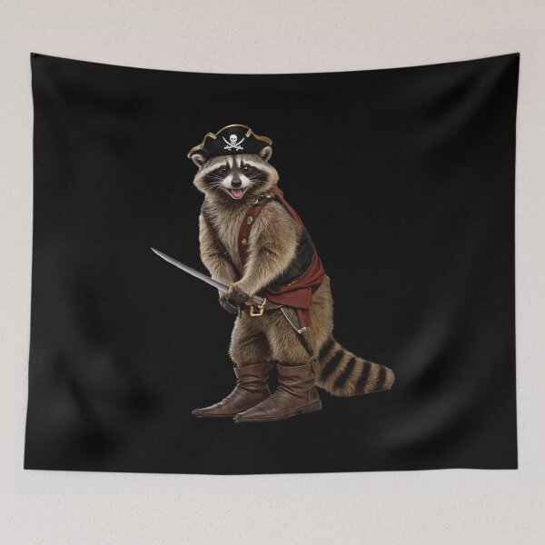 Item preview, Pirate Raccoon with Sword  designed and sold by TeeARTHY.