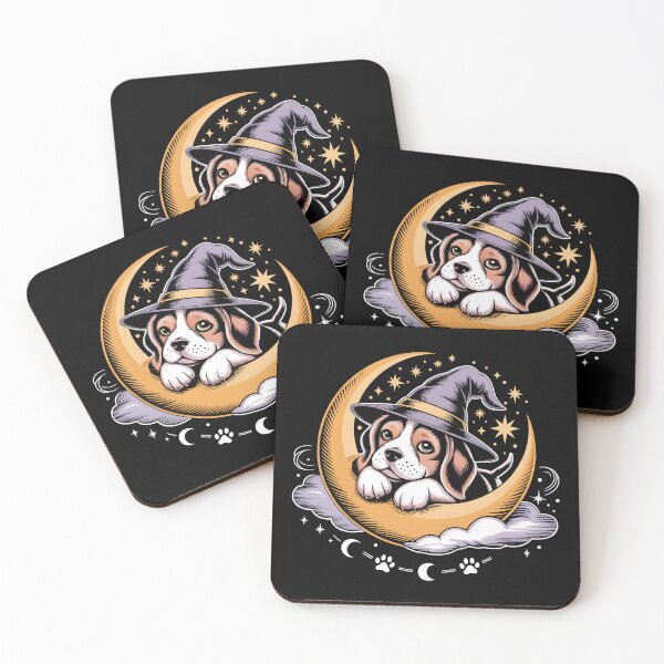 Item preview, Mystical Moon Dog – Halloween Night Retro Vibes designed and sold by lalasine.story.
