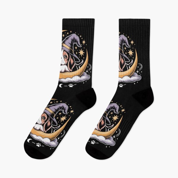 Item preview, Mystical Moon Dog – Halloween Night Retro Vibes designed and sold by lalasine.story.
