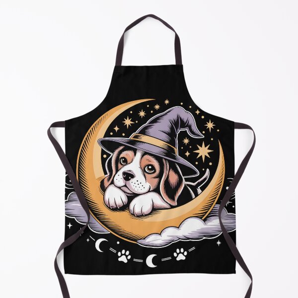Item preview, Mystical Moon Dog – Halloween Night Retro Vibes designed and sold by lalasine.story.