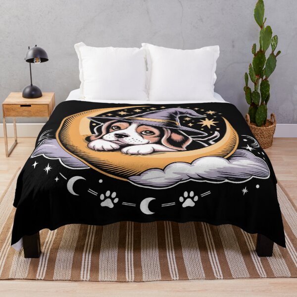 Item preview, Mystical Moon Dog – Halloween Night Retro Vibes designed and sold by lalasine.story.
