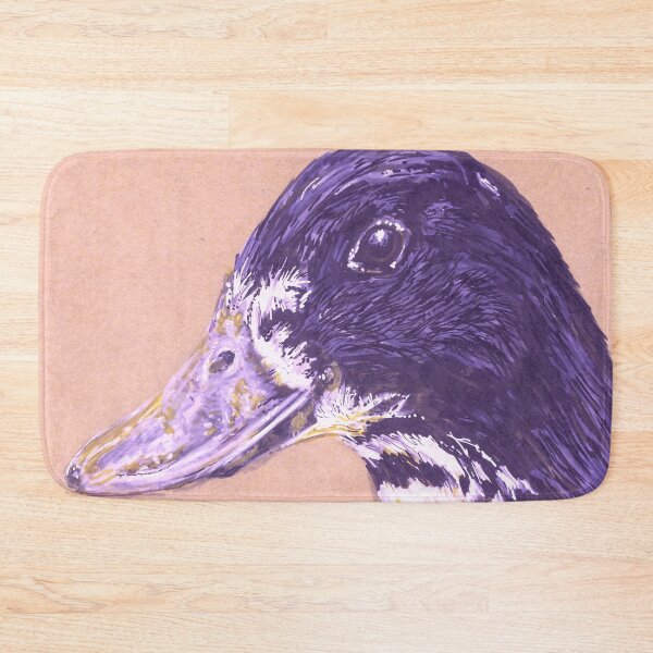 Item preview, Realistic Original Drawing of War Hero Siwash the Black Swedish Duck—Cairina moschata designed and sold by Sheila Singhal.