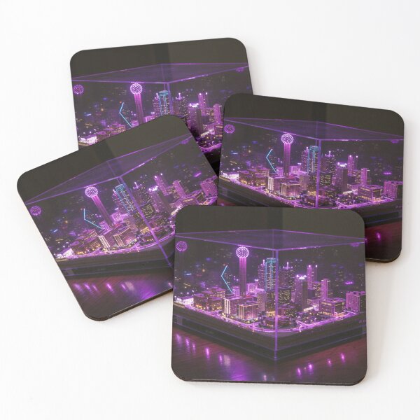 Item preview, Dallas Skyline Wall Art - Purple Glo Edition designed and sold by Dezign Kingz.