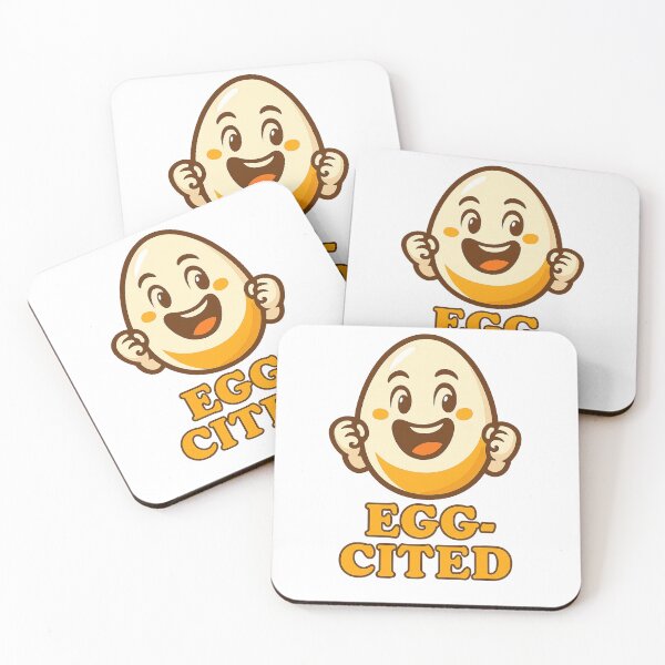 Item preview, Egg-cited – Cute Happy Egg Pun Design designed and sold by Nuvijo.