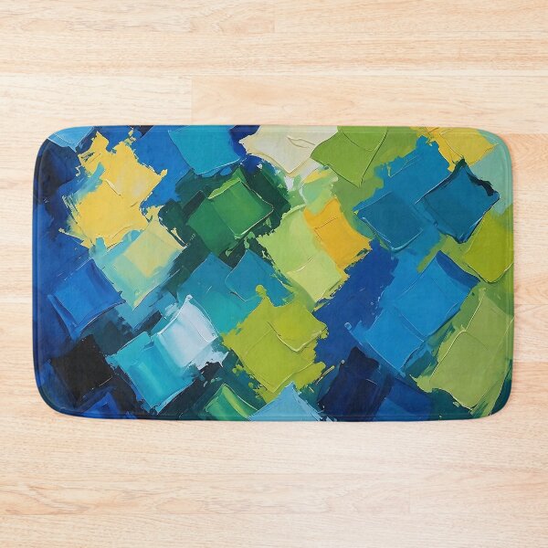 Item preview, Shifting Blues and Golden Hues - Abstract Art designed and sold by Fantacaroo Designs.