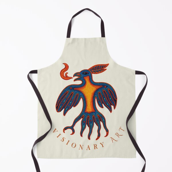 Item preview, Bird of Fire and Sacred Vision | Visionary Art | Huichol Art designed and sold by CreandoLuzPDLL.