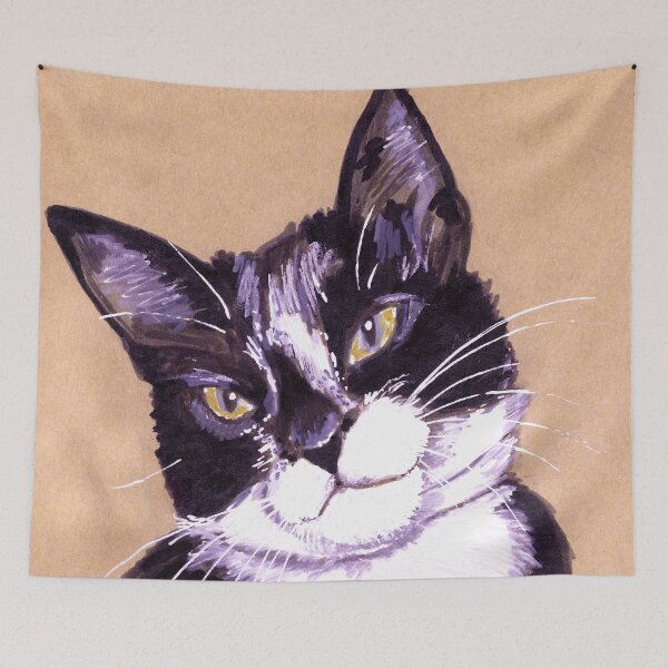 Item preview, Realistic Drawing of War Hero Simon the Cat—Felis catus designed and sold by Sheila Singhal.