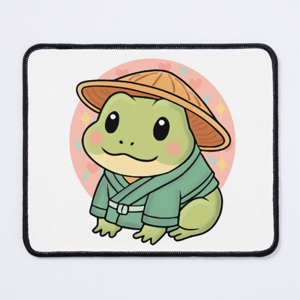 Item preview, Cute Japanese Frog Wearing a Straw Hat | manga | cute kawaii | by Nooby Draw designed and sold by NoobyDraw.