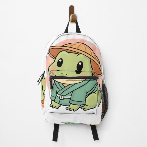 Item preview, Cute Japanese Frog Wearing a Straw Hat | manga | cute kawaii | by Nooby Draw designed and sold by NoobyDraw.
