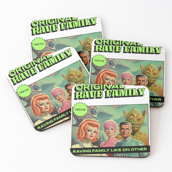 Item preview, Sci Fi Raver Friends 90s Rave Aline UFO Clubbing Dance Music DnB EDM designed and sold by Ravermonkey.