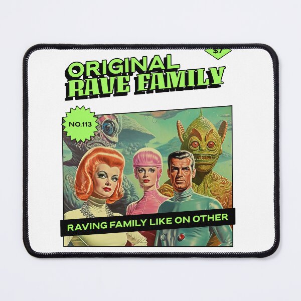 Item preview, Sci Fi Raver Friends 90s Rave Aline UFO Clubbing Dance Music DnB EDM designed and sold by Ravermonkey.