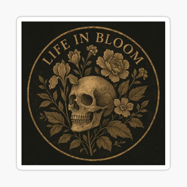 Item preview, Skull Life in Bloom Flowers Goth designed and sold by Travelcases.