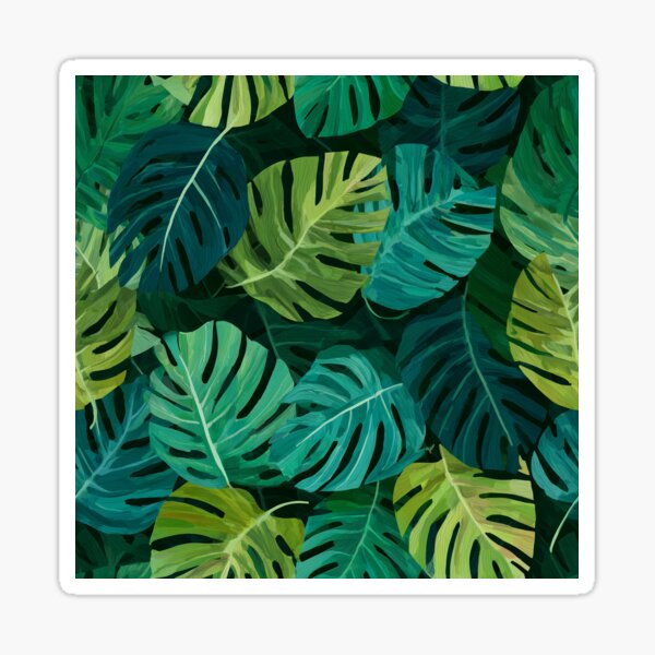 Item preview, Monstera Jungle – Artistic Tropical Leaf Pattern designed and sold by LovelyAIAdopts.