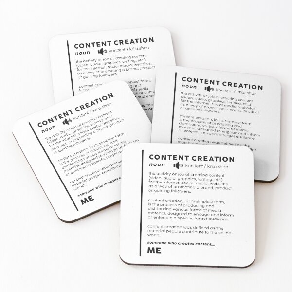 Item preview, Content Creation Definition Design In BLACK Print designed and sold by MouseDeSigns.