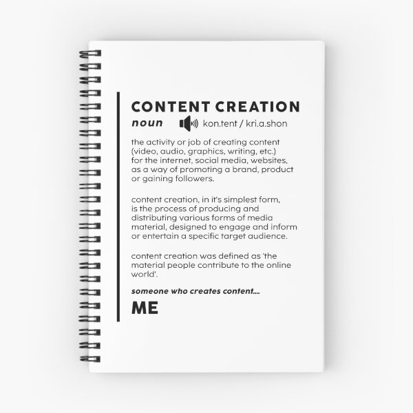 Item preview, Content Creation Definition Design In BLACK Print designed and sold by MouseDeSigns.
