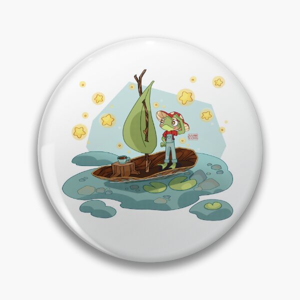 Item preview, Little froggy sailing in a pond designed and sold by namocchiart.