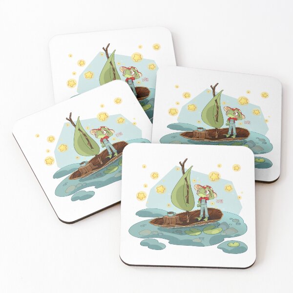 Item preview, Little froggy sailing in a pond designed and sold by namocchiart.