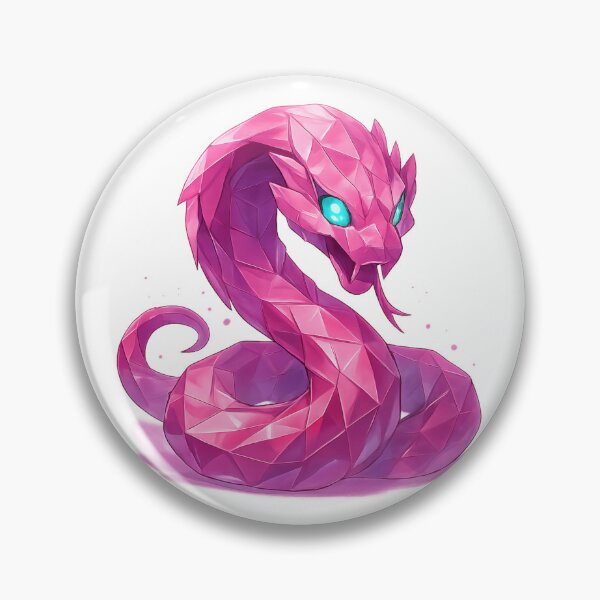 Item preview, Crystal Rose Snake – Pink & Blue Elemental Serpent designed and sold by ElementalBeast1.