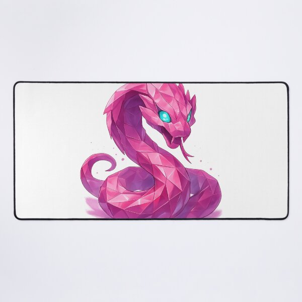 Item preview, Crystal Rose Snake – Pink & Blue Elemental Serpent designed and sold by ElementalBeast1.