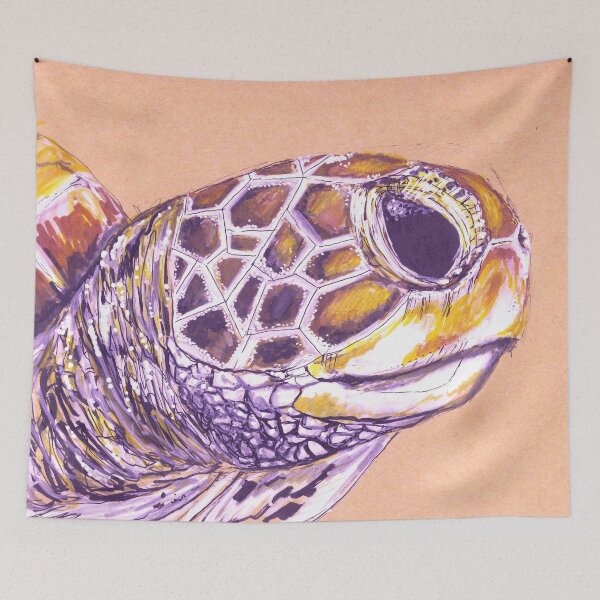 Item preview, Realistic Original Drawing of Green Sea Turtle—Chelonia mydas designed and sold by Sheila Singhal.