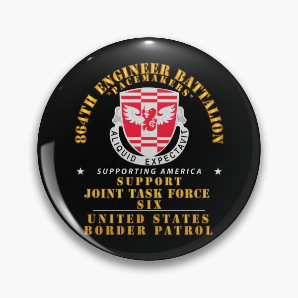 Artikelvorschau, Armee – 864. Eng Bn – JTF6 unterstützt Amerika entworfen und verkauft von Military Insignia Products.