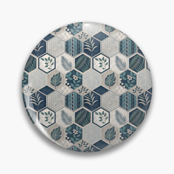 Item preview, Modern Geometric Pattern – Navy & Forest Abstract Seamless Design designed and sold by Mintloop-Studio.
