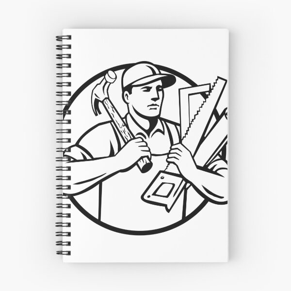 Item preview, Handyman Tradesman Repairman Carpenter with Tools Mascot Retro designed and sold by patrimonio.