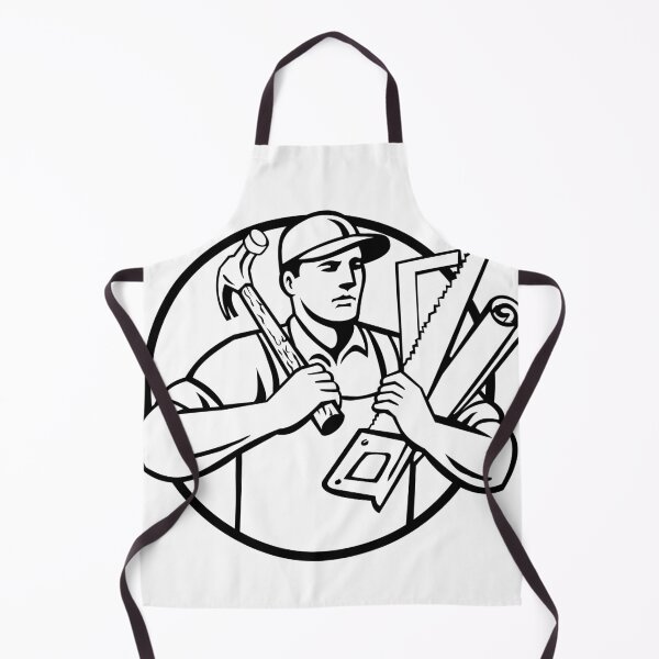 Item preview, Handyman Tradesman Repairman Carpenter with Tools Mascot Retro designed and sold by patrimonio.