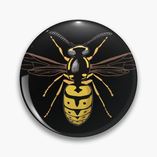 Item preview, Striking Yellow and Black Wasp – Bold Insect Art designed and sold by PaulaJKnight .