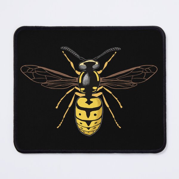 Item preview, Striking Yellow and Black Wasp – Bold Insect Art designed and sold by PaulaJKnight .
