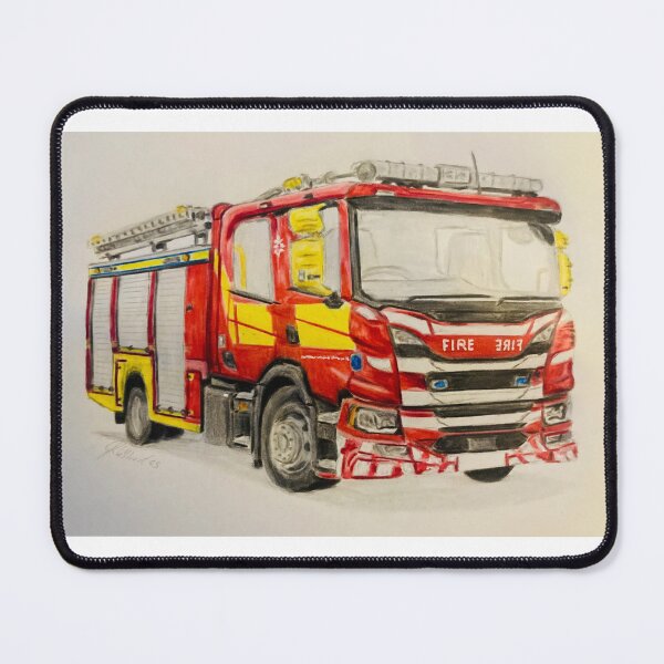Item preview, Cheshire UK Fire truck  designed and sold by Truck drawing art.