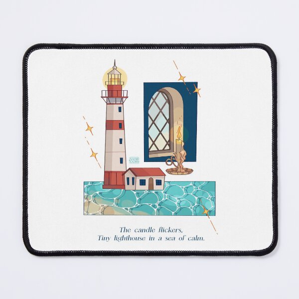 Item preview, Beach lighthouse by the sea designed and sold by namocchiart.