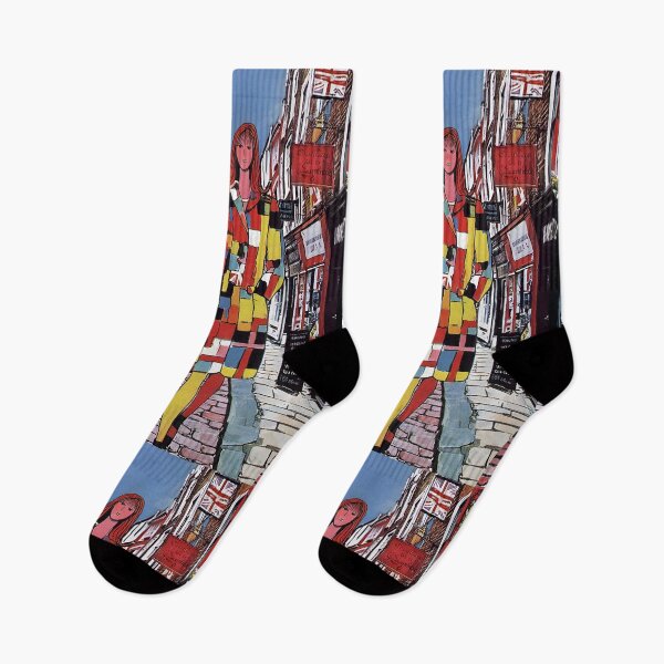 Item preview, Strolling in Color - Artistic Couple Walking a Vibrant Cobblestone Street London Vibes Digital AI Art designed and sold by OlfactoART Studio.