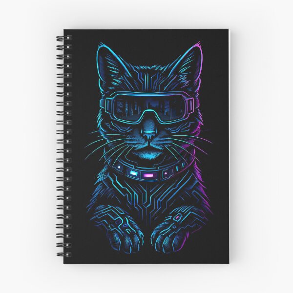 Item preview, Neon Cyberpunk Cat – Futuristic Glowing Tech kitty designed and sold by kmario.