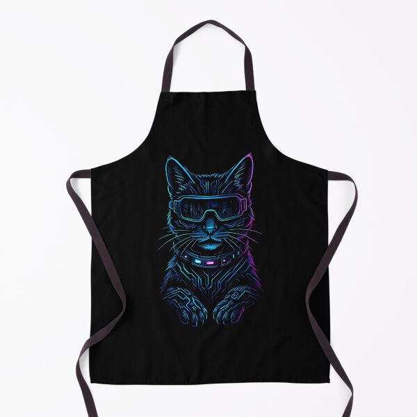 Item preview, Neon Cyberpunk Cat – Futuristic Glowing Tech kitty designed and sold by kmario.