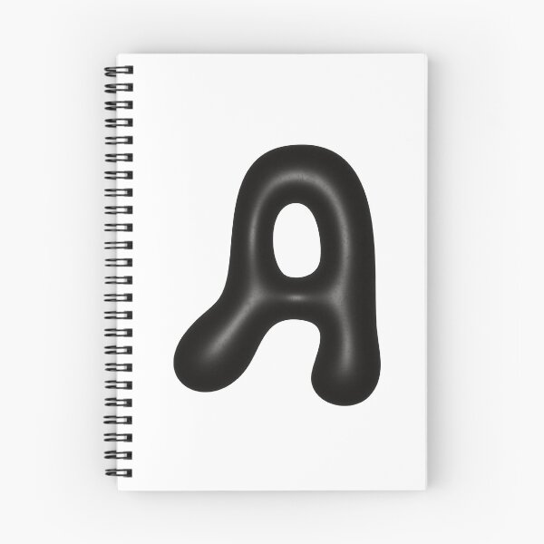 Artikelvorschau, Glänzender schwarzer Blob-Buchstabe A 3D-Typografie-Kunst entworfen und verkauft von uncoXab.