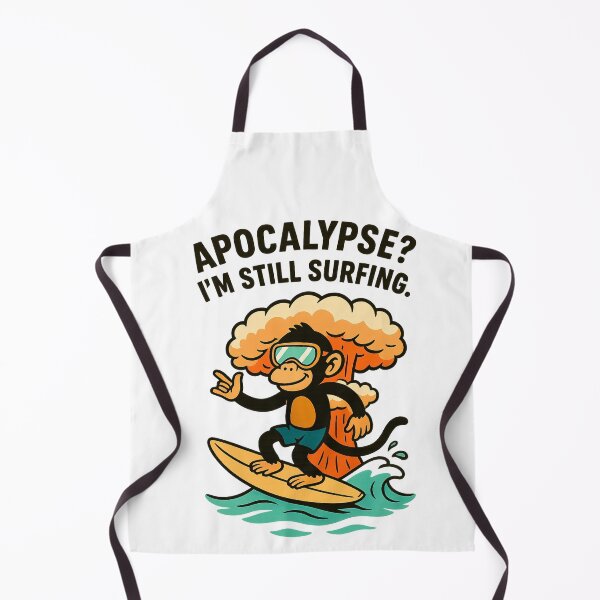 Artikelvorschau, Surfing Monkey – Apokalypse? Ich surfe immer noch. entworfen und verkauft von mArtWear.