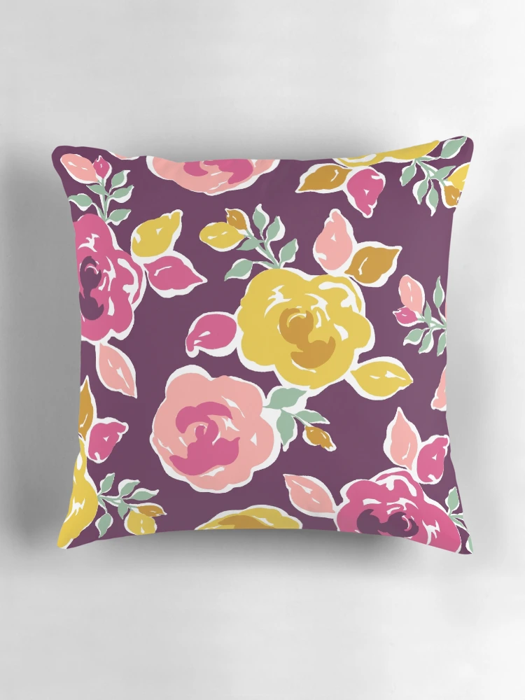 Thumbnail 3 of 4, Pillow, Multi Color Roses Pattern designed and sold by Steve Haskamp.