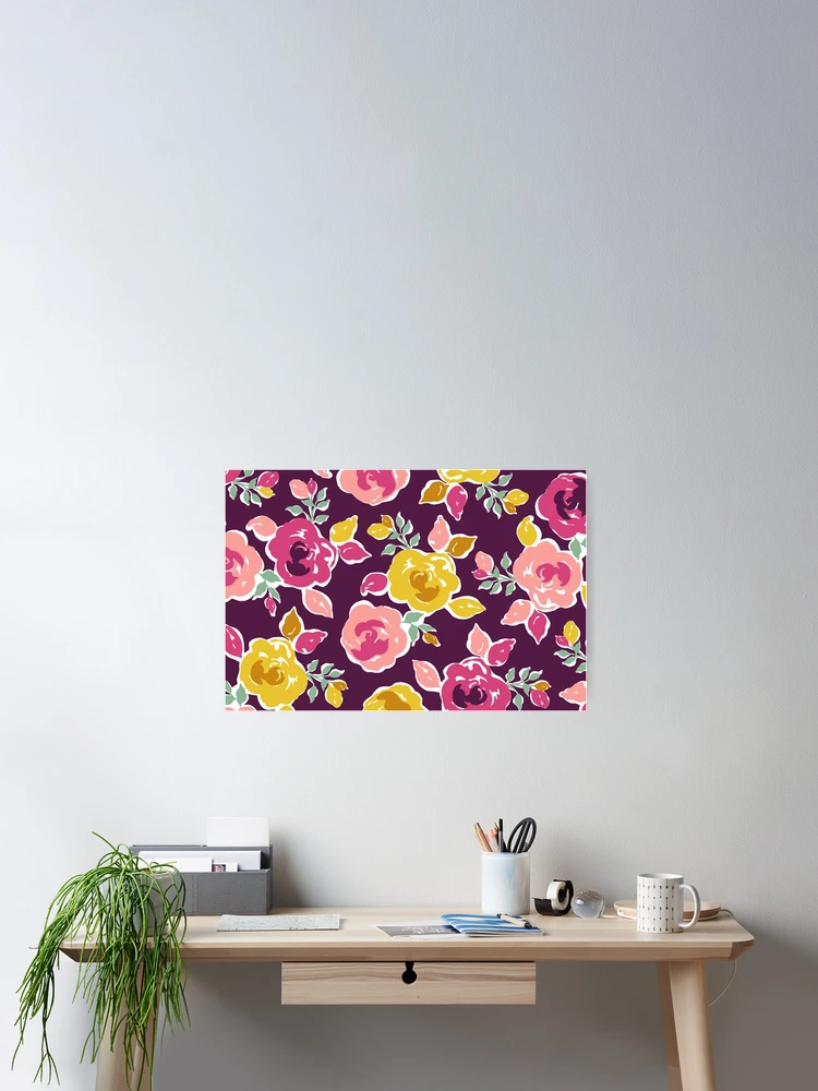Thumbnail 2 of 3, Poster, Multi Color Roses Pattern designed and sold by Steve Haskamp.