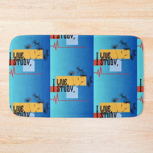 Item preview, "I Live, I Study – Powered by Coffee, Dreams & Heartbeats!" designed and sold by Artchinoo.