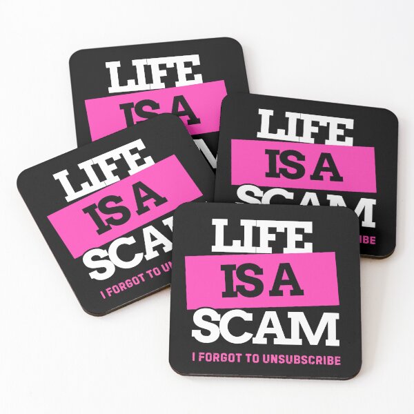 Item preview, Life Is A Scam, I Forgot To Unsubscribe. Witty Illustrated Design designed and sold by PixieArtStudio.