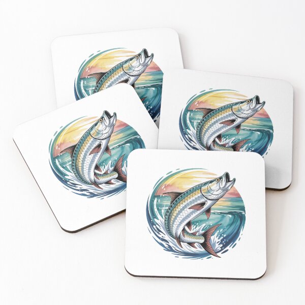 Item preview, Tarpon in Tropical Storm - Sport Fishing Design designed and sold by FusiTink.