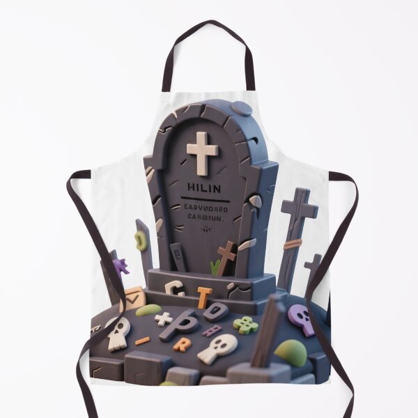 Item preview, Playful cartoon Halloween graveyard scene with symbolic tombstones, mysterious letters, and skull decorations isolated on transparent background for festive children’s design and spooky educationa designed and sold by Mimoshi ⭐⭐⭐⭐⭐.
